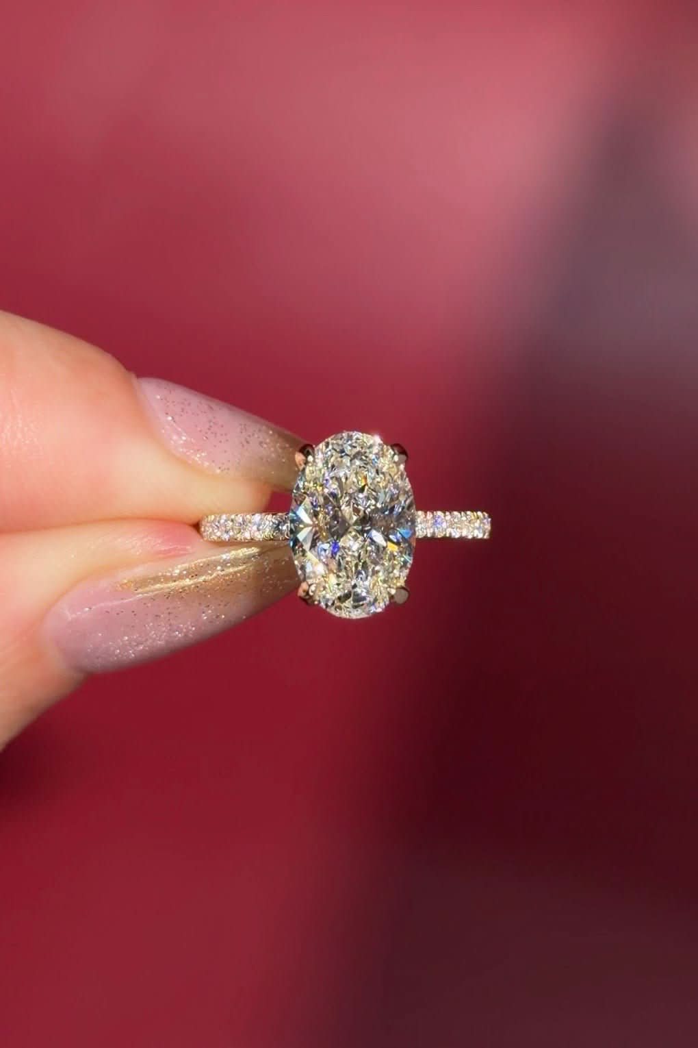 3.05ct D-VVS2 Oval Lab Diamond Stephanie