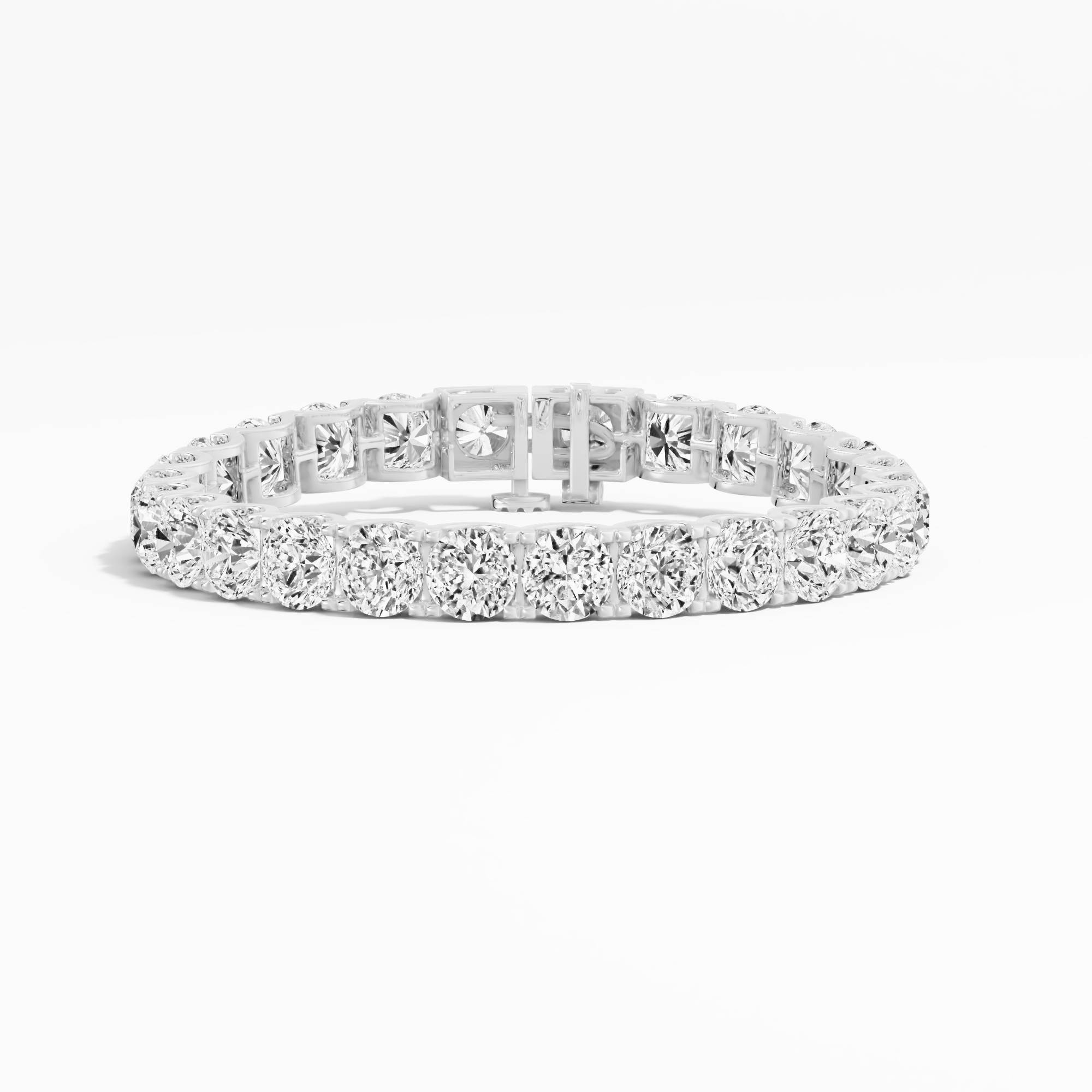 26.81ct Round Lab Diamond Tennis Bracelet 14K Solid Gold
