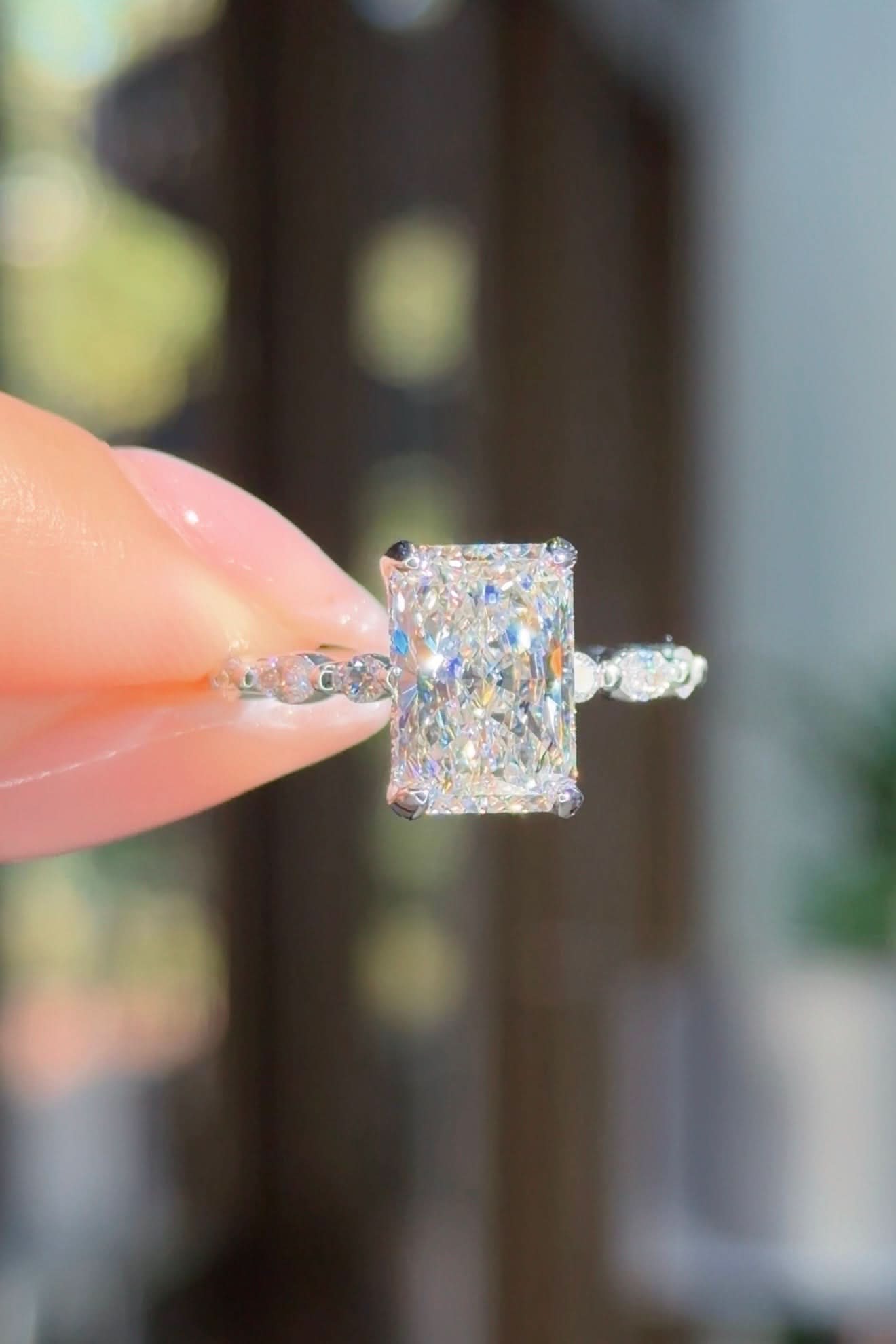 3.05ct D-VS1 Radiant Lab Diamond Rei