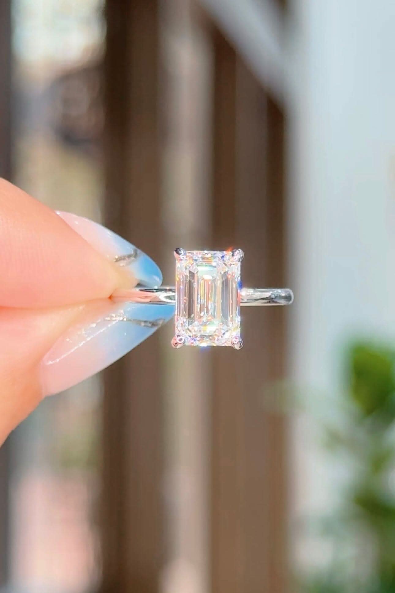2.64ct D-VS1 Emerald Lab Diamond Leah