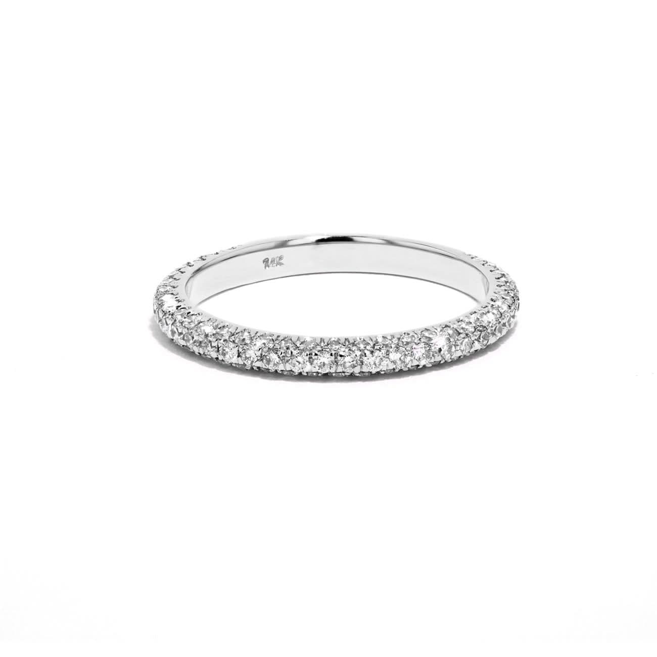 2.2mm Christina 3D Pavé Diamond Ring