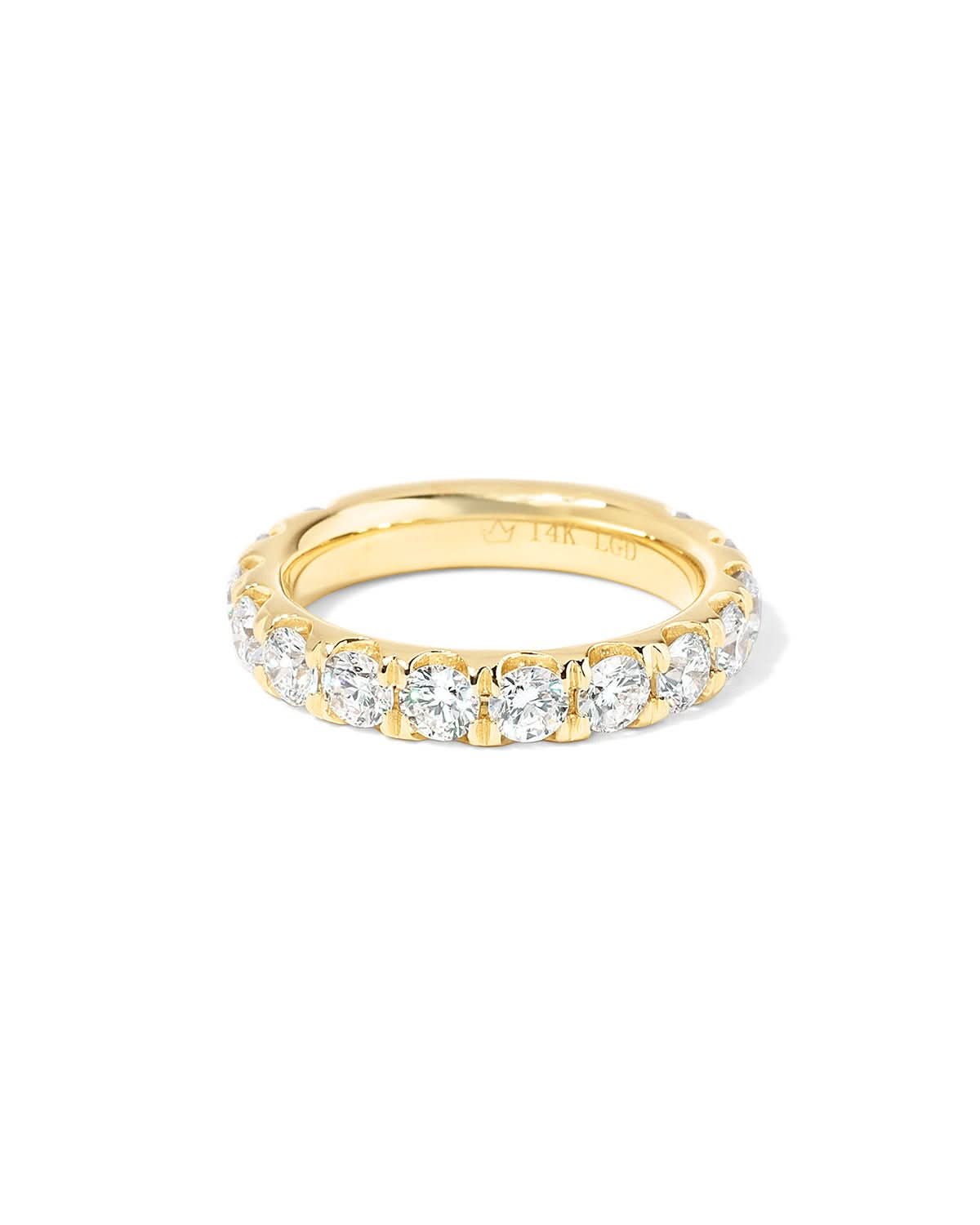 3.8mm Core Pavé Lab Diamond Ring