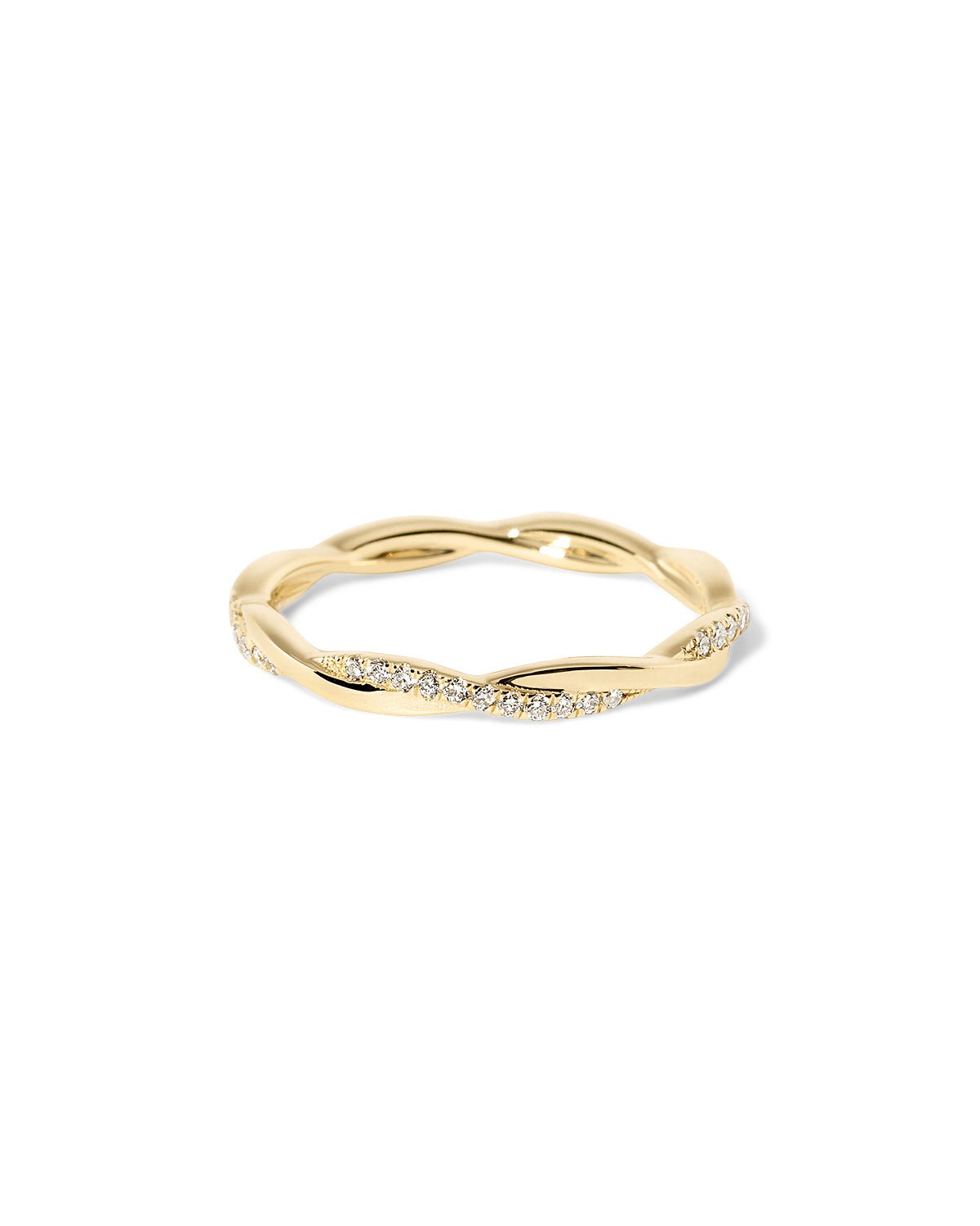 Tight Braid Diamond Ring