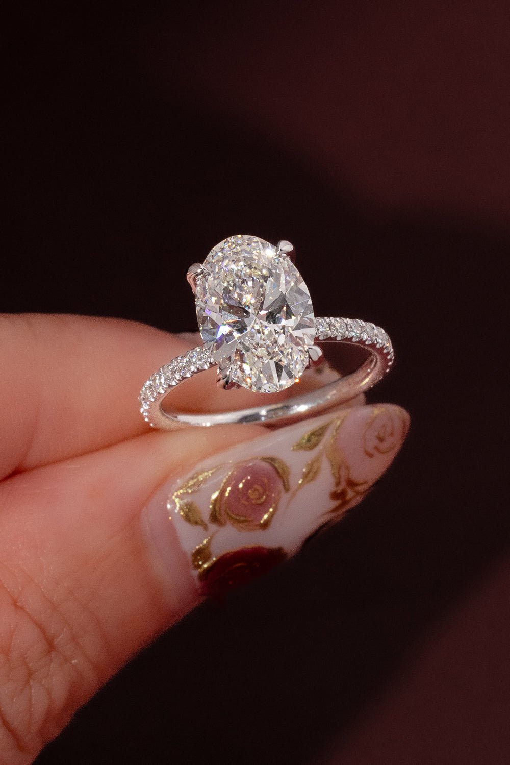 3.57ct F-VVS2 Oval Lab Diamond Samantha