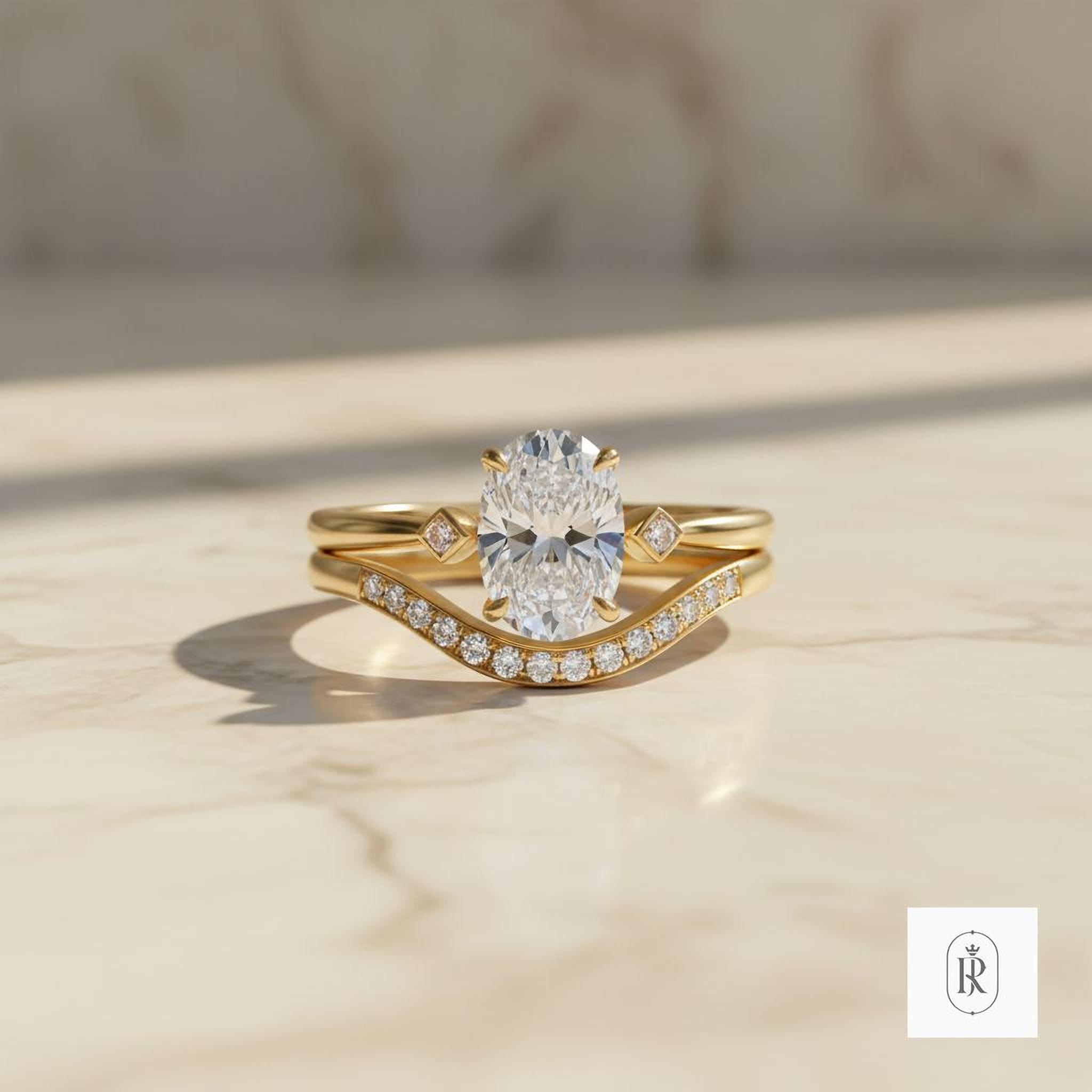 Lab Grown Diamond Engagement Ring - Radiant Cut with Champagne Diamonds — View 1 of custom handcrafted Lab Diamond jewellery in 14K White Gold