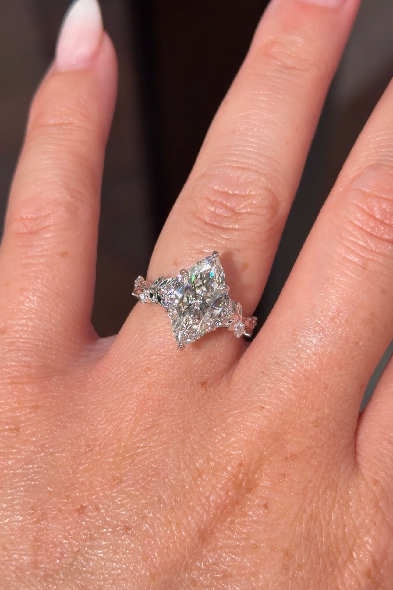 3.04ct F-VS1 Marquise Lab Diamond Arwen