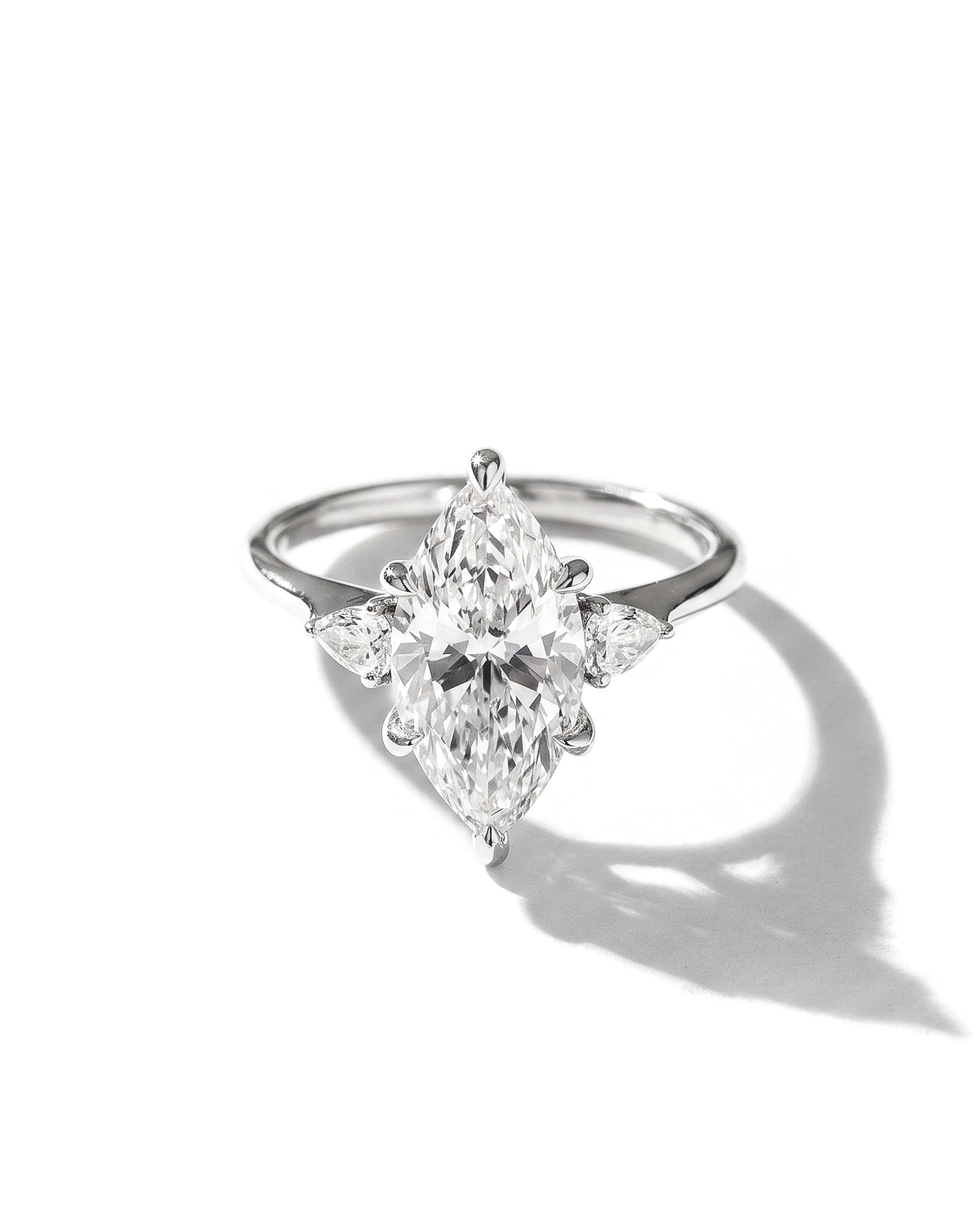 2.52ct E-VS1 Marquise Lab Diamond Petite Gracie