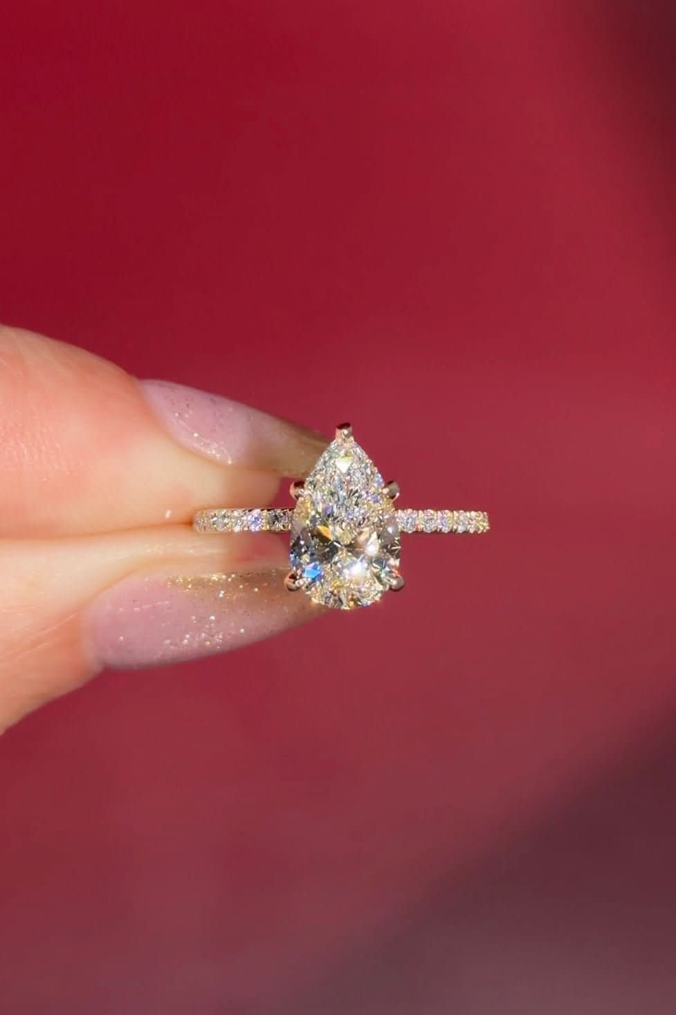 2.00ct D-VVS1 Pear Lab Diamond Kayla