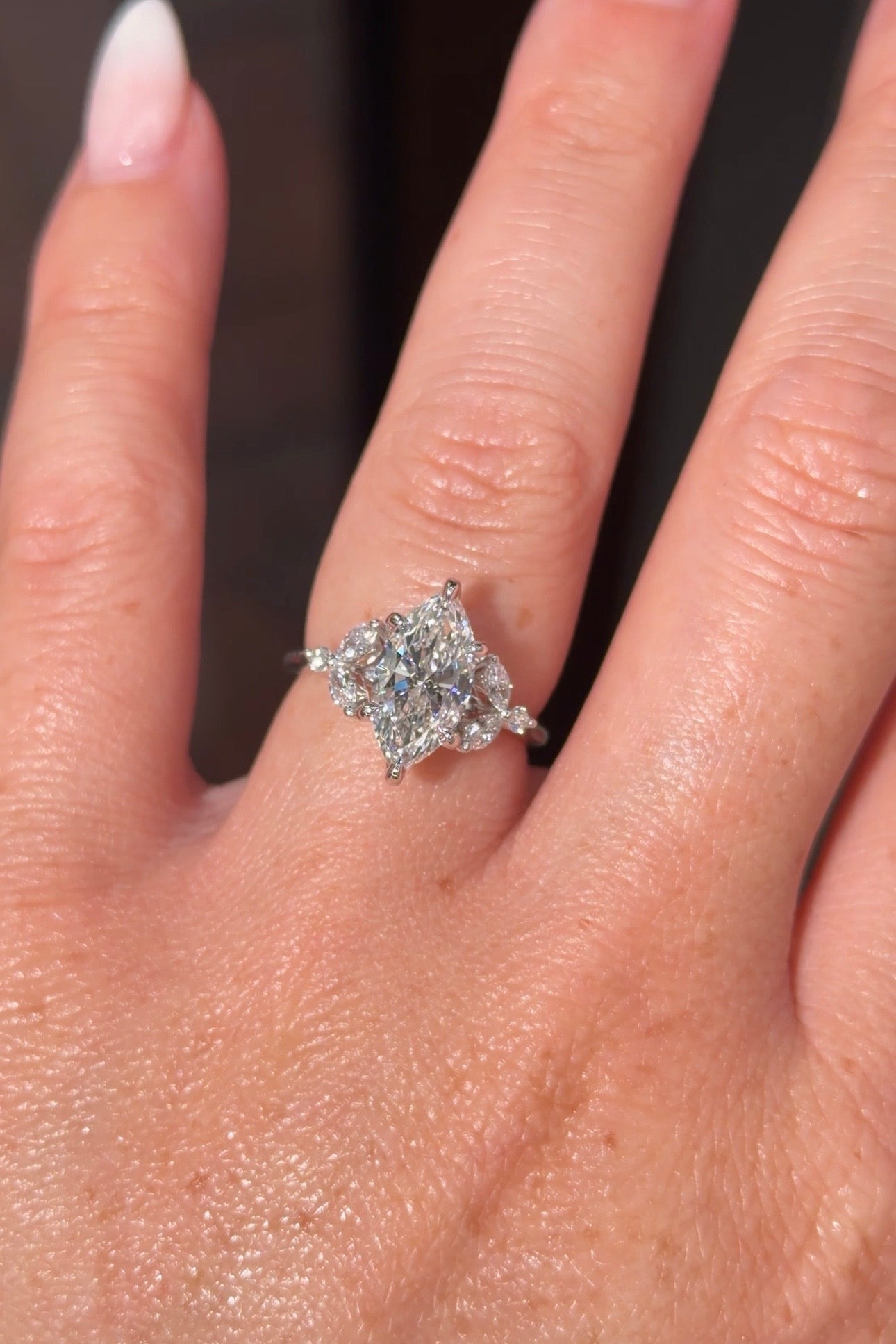 2.04ct E-VVS2 Marquise Lab Diamond Sarah