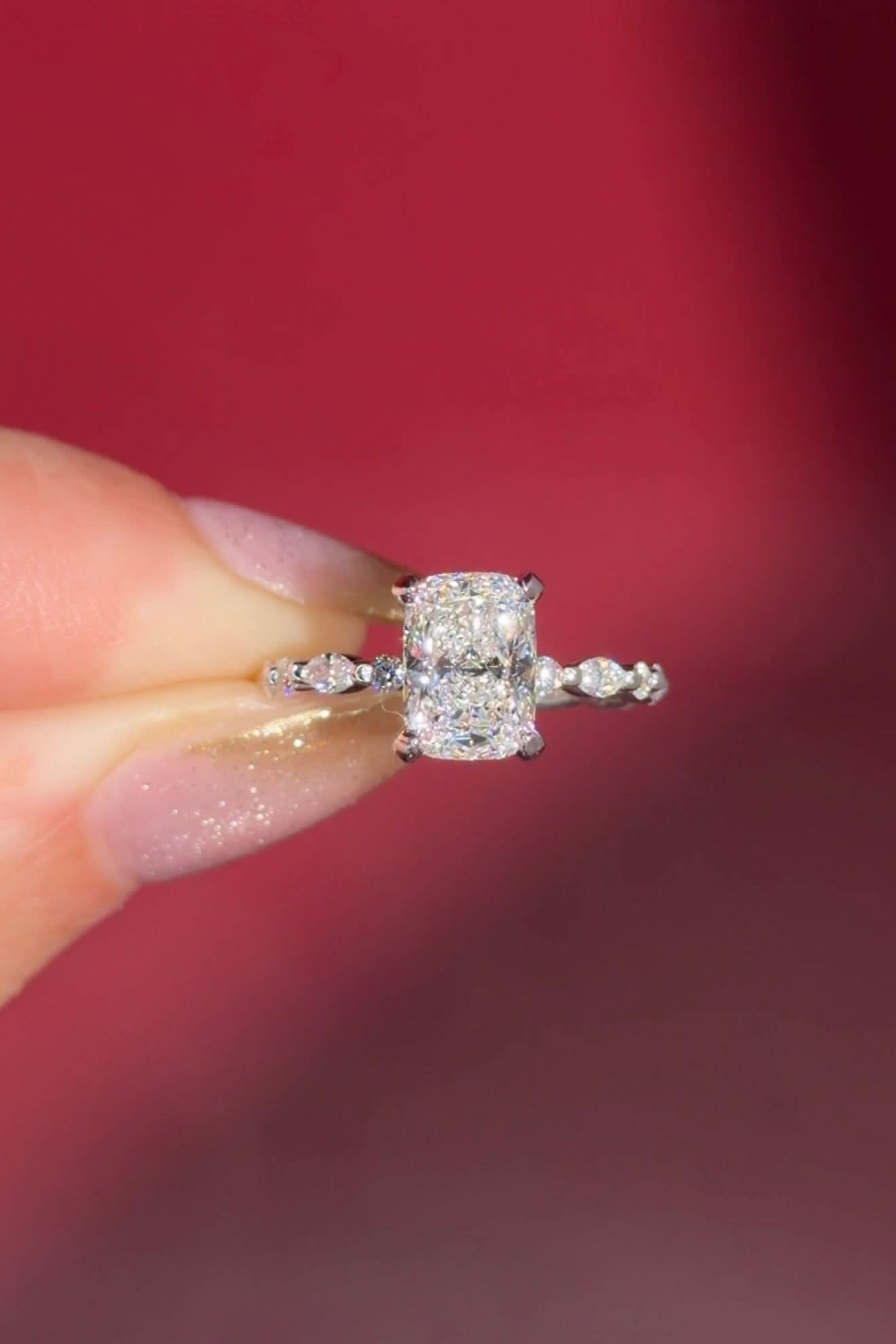 2.05ct D-VVS1 Cushion Lab Diamond Rei