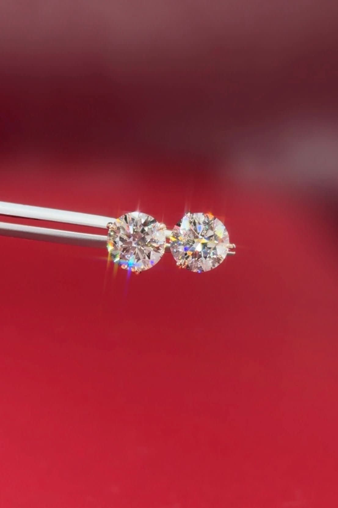 4.02ct Core Round Lab Diamond Martini Studs