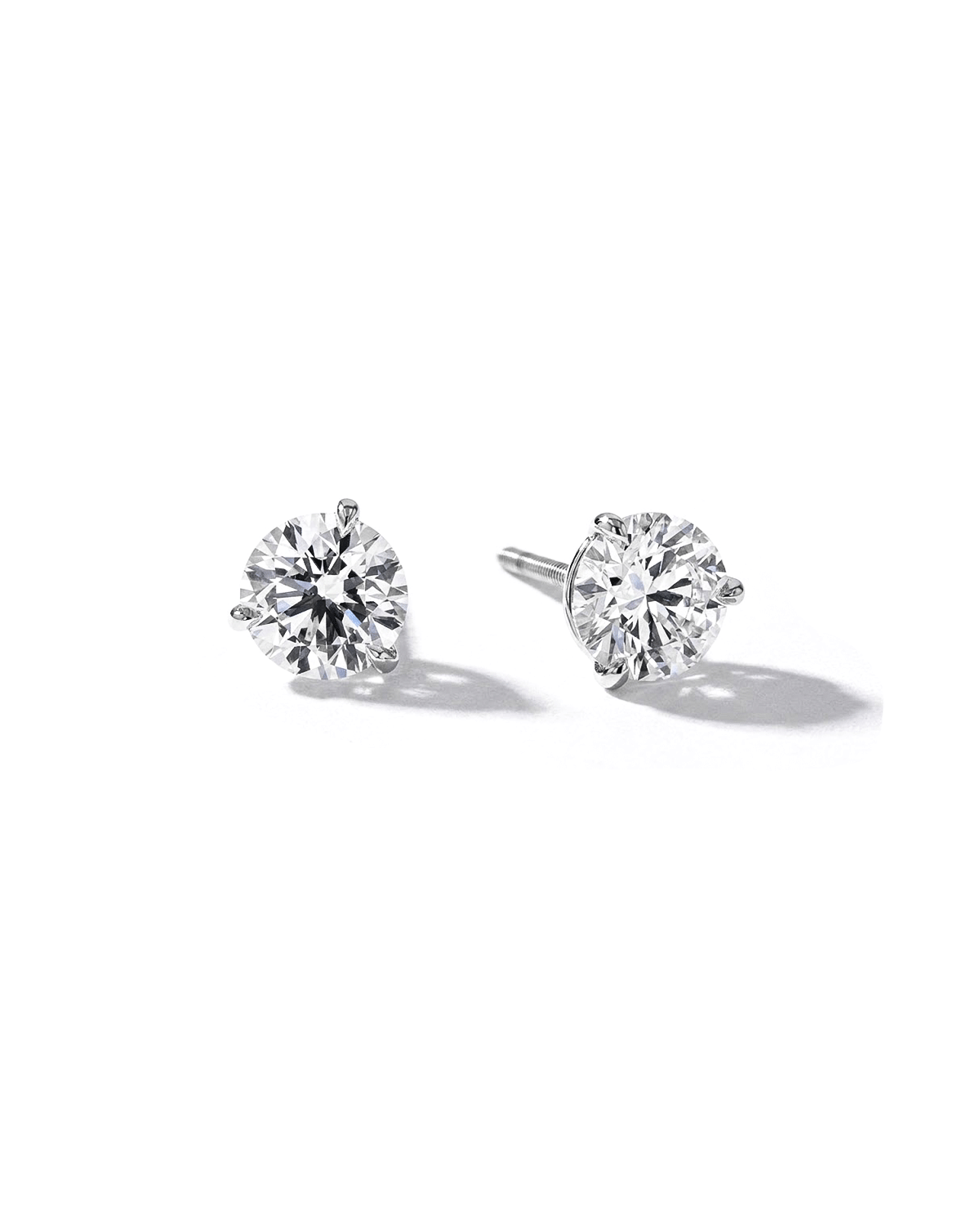 2.46ct D-VVS2 Core Round Lab Diamond Martini Studs