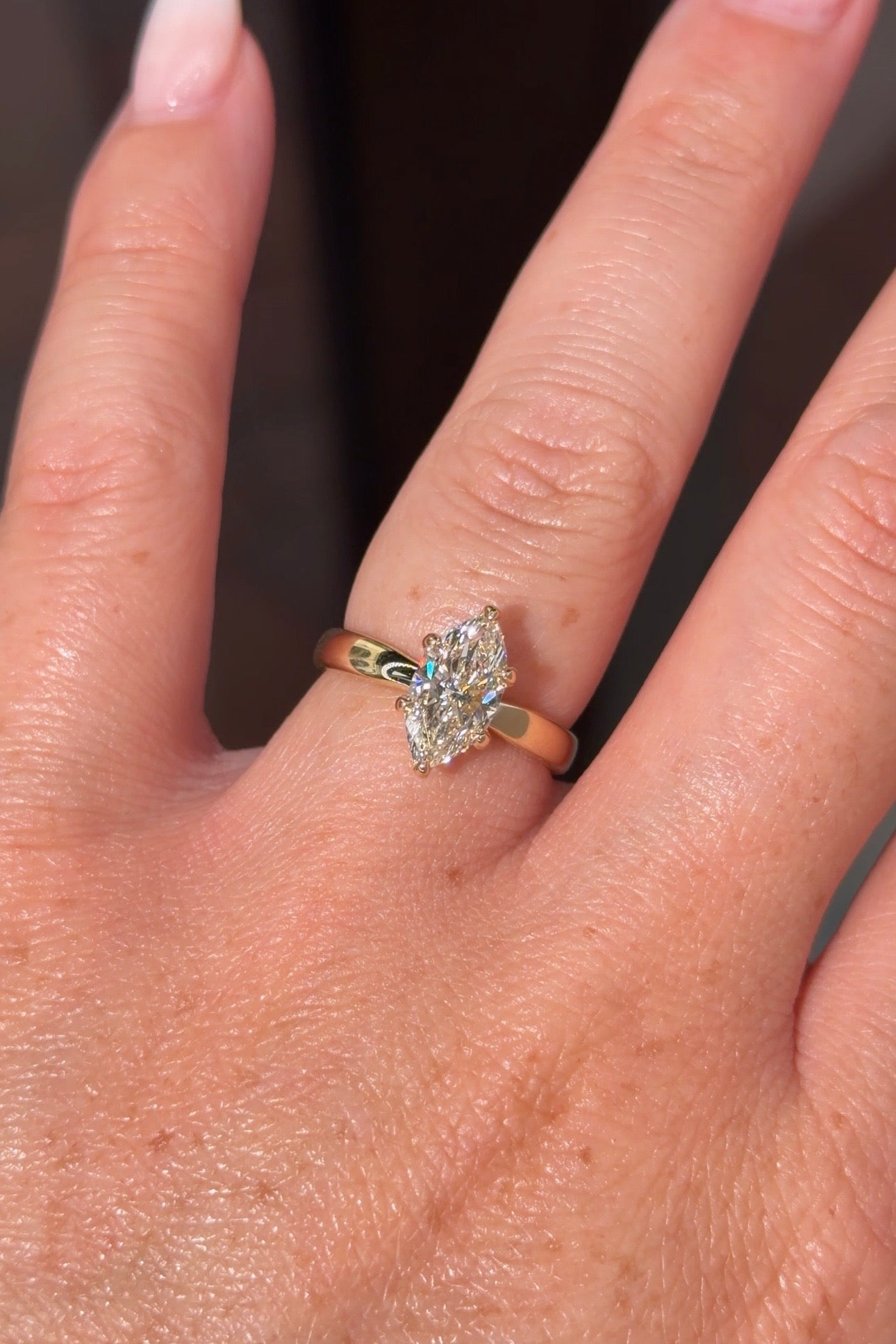 1.52ct F-VVS2 Marquise Lab Diamond Taper Leah