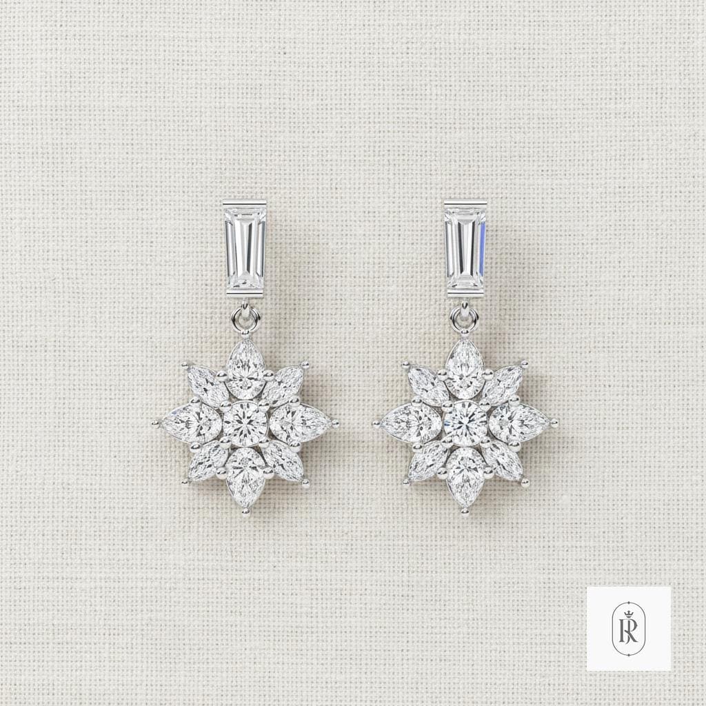 1.69ct Lab Diamond Stud Earrings – 14K White Gold, Pear Marquise Cut — View 1 of custom handcrafted Lab Diamond jewellery in 14K White Gold