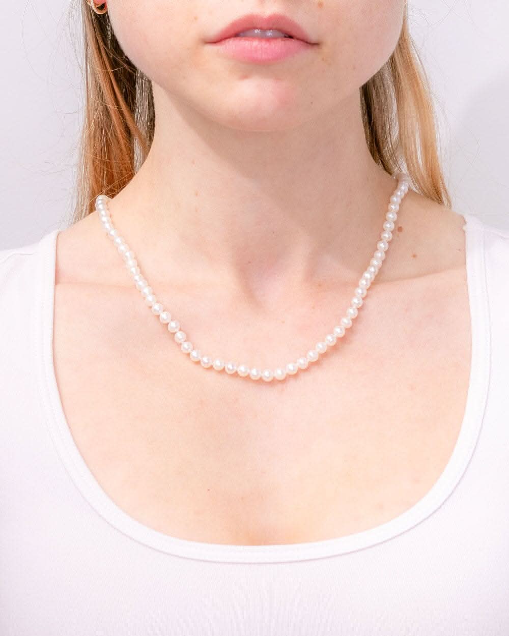 5mm White Pearl Necklace