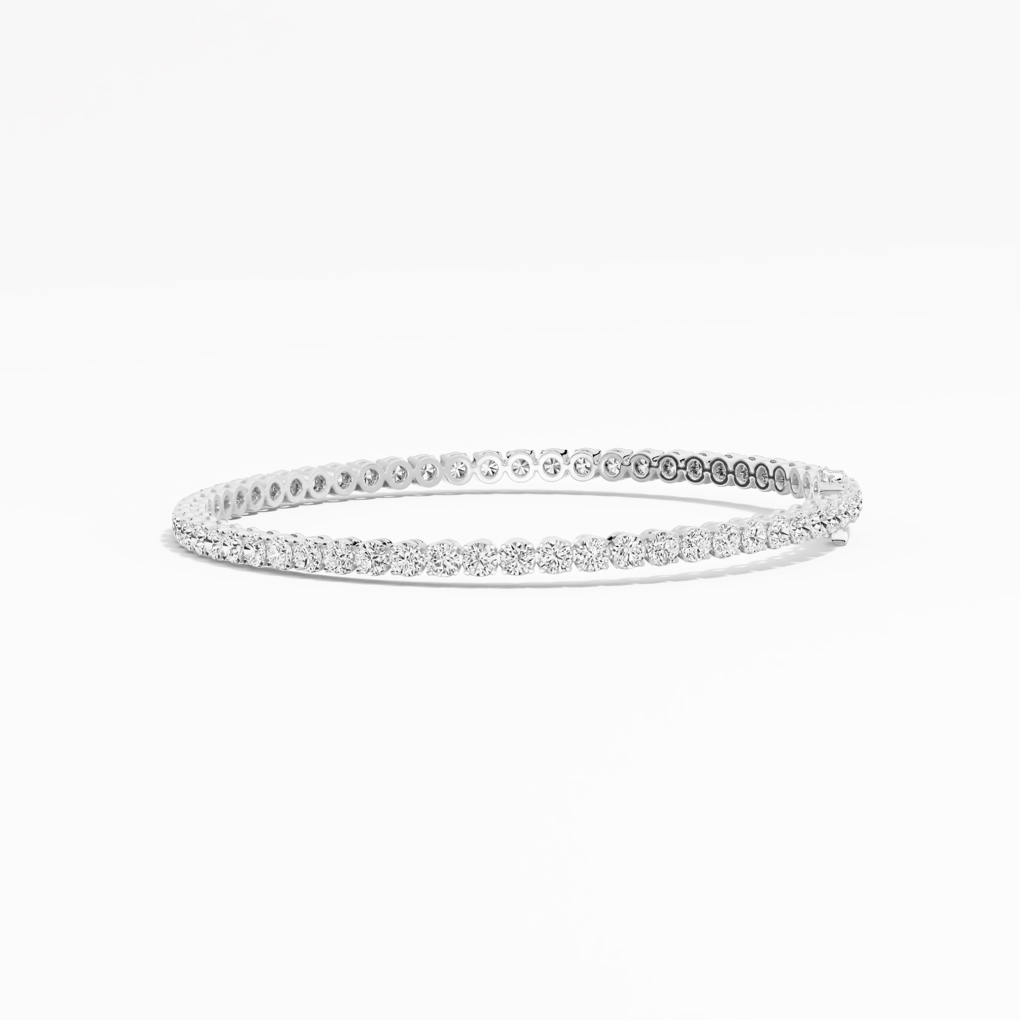 5.025ct Round Lab Diamond Tennis Bracelet 14K Solid Gold