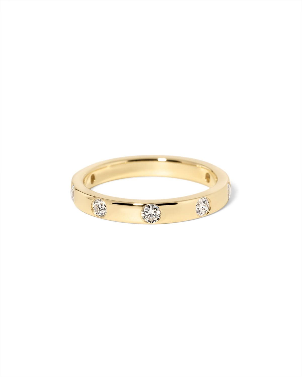 3mm Round Diamond Inlay Band
